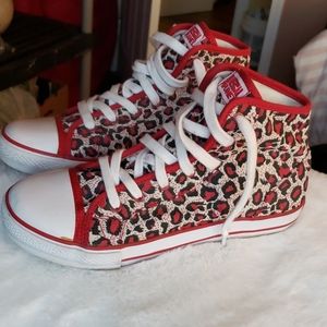 ANIMAL PLANET high top sneakers red size 8